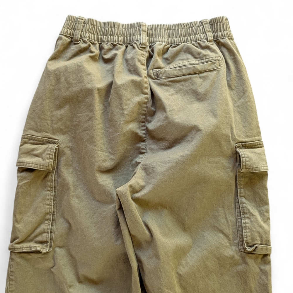 Old Navy Extra High Rise Wide Leg Cargo‎ Pants Moss Green Sz M - Picture 6 of 8